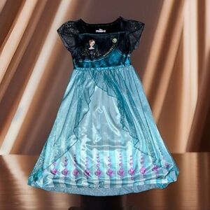 Disney Anna Teal and Black Sparkle Dress Costume